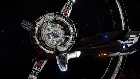 HD обои: серый и красный космический корабль, Элита: Опасно, научная фантастика, видеоигры скачать бесплатно