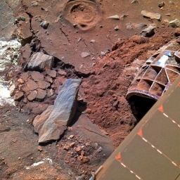 Последняя фотография от марсохода Spirit, 1 марта 2010 года