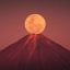 Восход полной Луны над стратовулканом Ликанкабур, Чили. Автор: Yuri Beletsky.