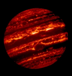 Юпитер в инфракрасном диапазоне
