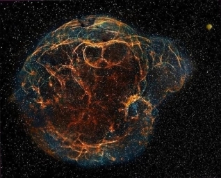 Перед вами четкий любительский снимок остатка сверхновой Симеиз 147(также известная как туманность С