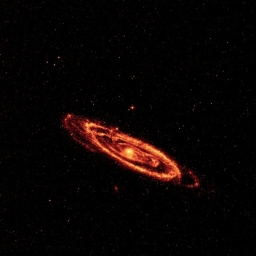 Галактика Андромеды в инфракрасном диапазоне