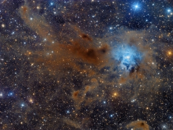 NGC 7023: тумaннocть Иpиc