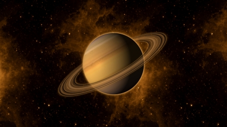 Слегка пухлый Сатурн. Арт рисунок