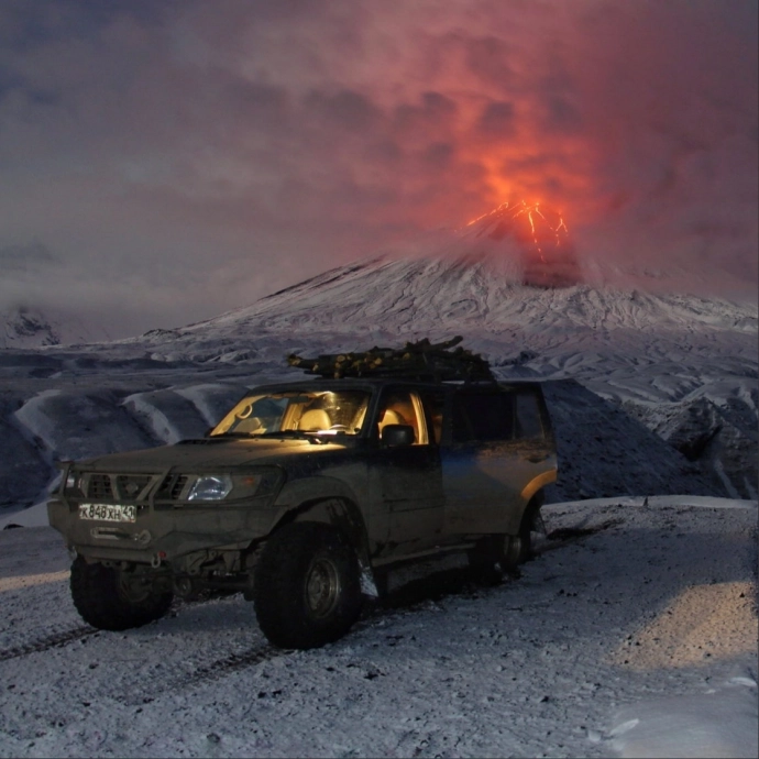 Камчатка, Россия. Красивая фотография вулкана