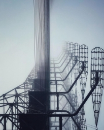 ЗГРЛС "Дуга" исчезающая в тумане. Чернобыль