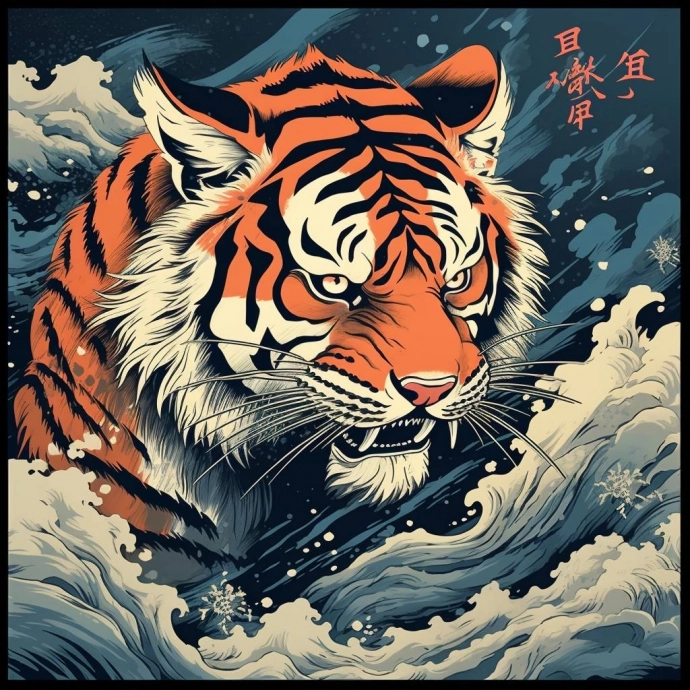 Тигр, рисунок