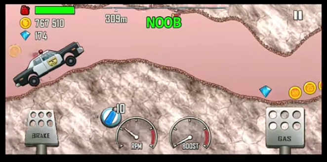 2D Game: Hill Climb racing: Noob, Pro, Hacker