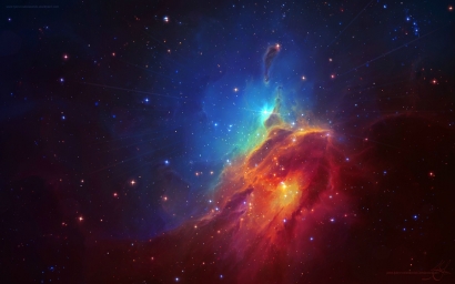 HD обои: синие и красные космические облака обои, космос, туманность, звезды, космическое искусство скачать бесплатно