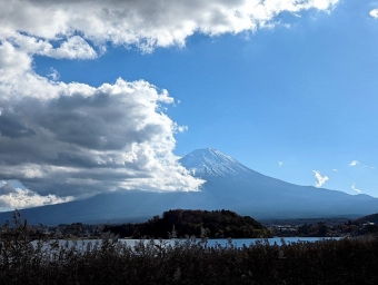 Япония, гора, облака, красиво