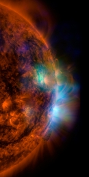Пылающая поверхность Солнца в рентгеновском диапазоне от спутника NuSTAR