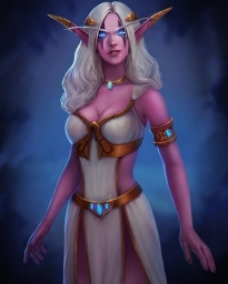 Девушка эльф в игре Warcraft, арт