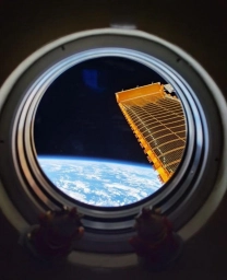 Вид на Землю с Китайской космической станции.