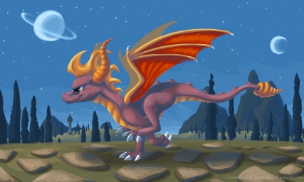 Рисунок Спайро дракона. Арт. Это дракончик Spyro