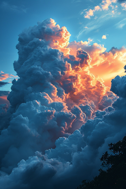 Завораживающие небесные пейзажи облаков от нейросети 5