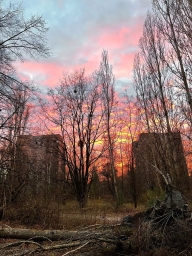Доброй ночи группа! Закат над городом Припять, ноябрь 2021 год. Чернобыль, закат красиво