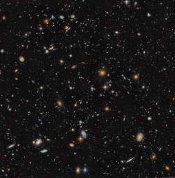 Hubble Ultra-Deep Field - изображение, которое показывает около 10 тысяч одних из самых далёких галактик. Некоторые из них были 