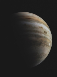 Композитное изображение Юпитера, составленное из трех снимков