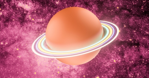 Сатурн с его кольцами, арт объект