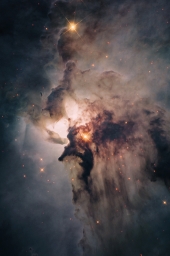 Центральная часть Туманности Лагуна (Мессье 8), снятая в инфракрасном диапазоне орбитальным телескопом Hubble