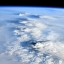 Кучевые облака, запечатлённые с борта МКС.