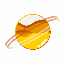 Сатурн, рисунок, красивый, арт, жёлтый