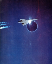 Полное солнечное затмение и пролетающий мимо Конкорд 001, 30 июня 1973 года