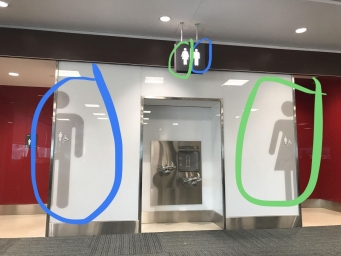Мужской и женский туалеты перепутали местами
