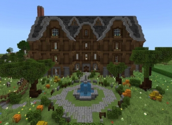 Отель, арт в игре Майнкрафт Minecraft