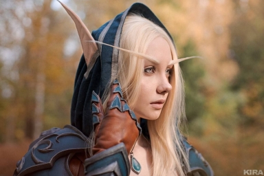 Девушка эльф, косплей, игровой арт, Warcraft
