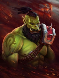Орк, классический, рисунок, Warcraft art