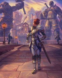 Арт изображение девушки рыцаря, по игре варкрафт