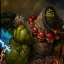 >
    Орк с красными шарами.
    Рисунок по Warcraft