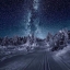 Ночное небо в Норвегии, звезды, красота, зима