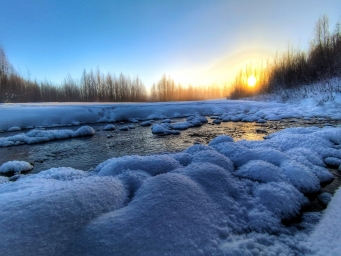 Мороз (-42) и солнце! п.Сеймчан Магаданской области
