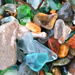 Камни, разноцветные, стеклянные