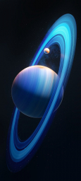 Красивый Юпитер. Арт рисунок. Голубого цвета
