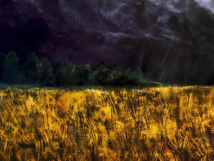 «Перед дождём» в моей живописи  Акрил, 2023