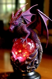 Рубиновый дракон, арт от нейросети