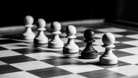 Шахматы, черно белое, фото, обои