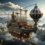 Super-huge steam-punk neural network airships