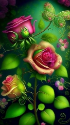 Роза, цветы, красиво. Рисунок, арт