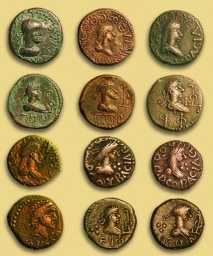Монеты боспорского клада после расчистки